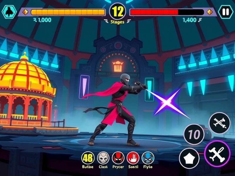 Neon Ninjas gameplay screenshot showing combat